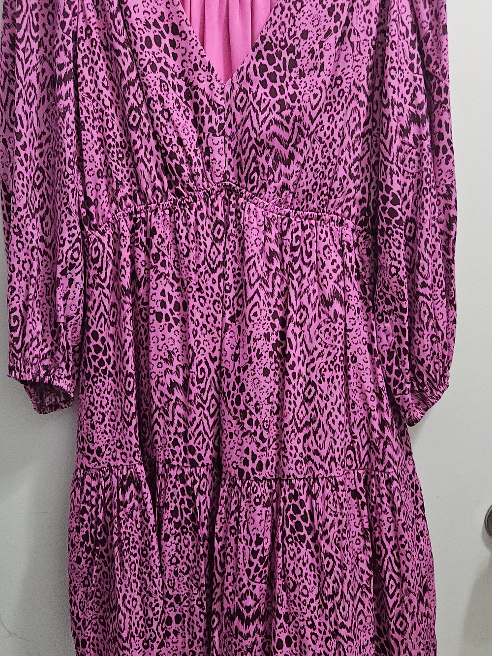 Lilly Pulitzer Deacon 3/4 Sleeve Dress Cerise Pink Pattern Play Sz 8 - Picture 7 of 15